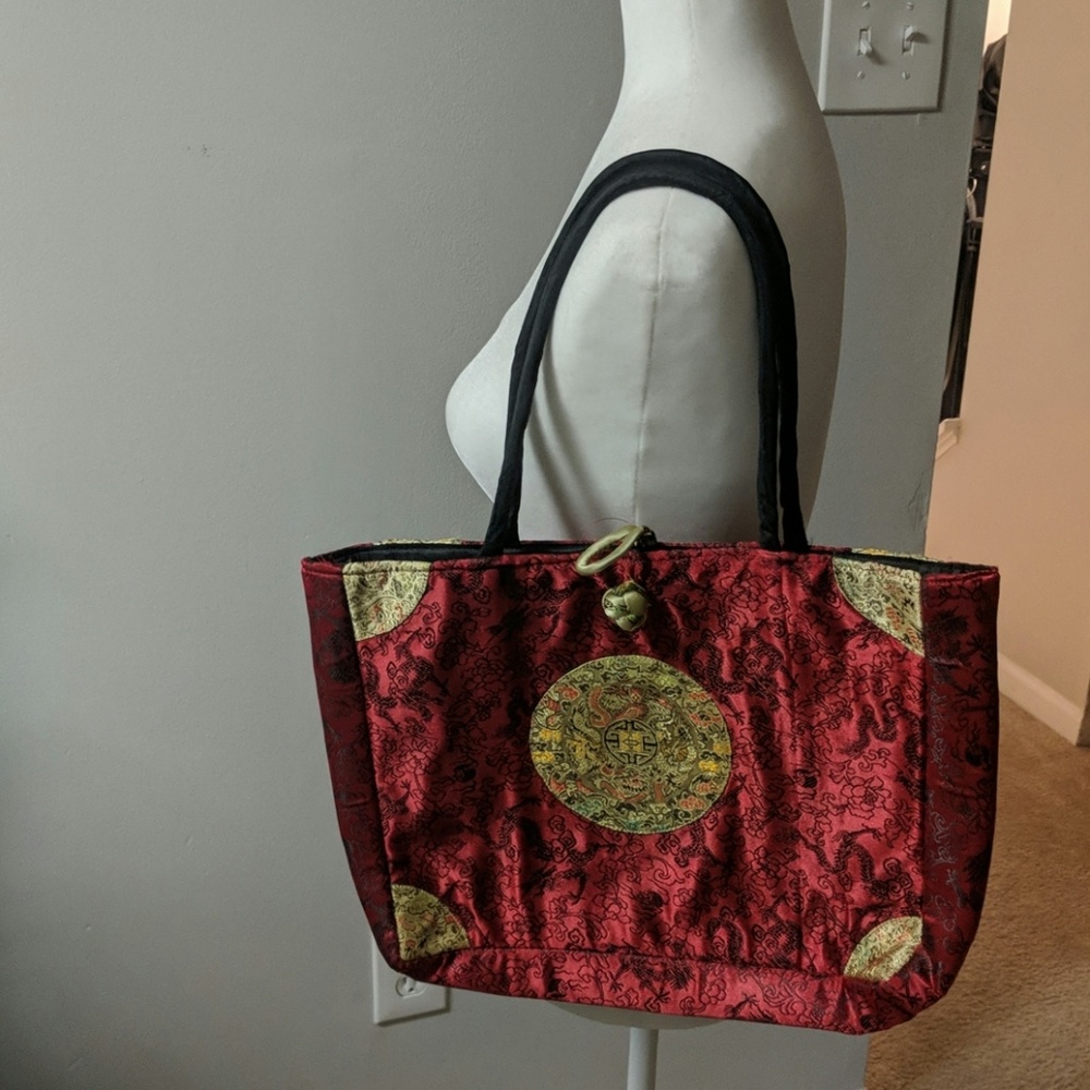 Chinese Silk Tote Purse